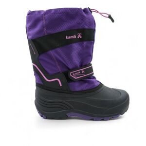 Kamik Waterbug 5 Boots Girls 6‎ Purple Black Waterproof Winter Insulated Snow